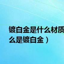 镀白金是什么材质（什么是镀白金）