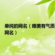 单纯的网名(唯美有气质的单纯网名)