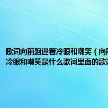 歌词向前跑迎着冷眼和嘲笑(向前跑迎着冷眼和嘲笑是什么歌词里面的歌词)