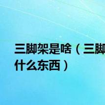 三脚架是啥（三脚架是什么东西）