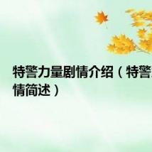 特警力量剧情介绍（特警力量剧情简述）