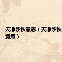 天净沙秋意思（天净沙秋是什么意思）