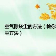 空气除灰尘的方法（教你几种除尘方法）