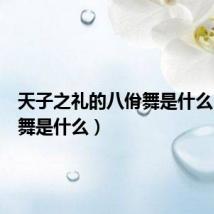 天子之礼的八佾舞是什么（八佾舞是什么）