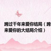 跨过千年来爱你结局（跨过千年来爱你的大结局介绍）