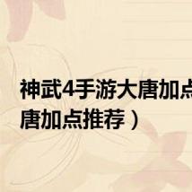 神武4手游大唐加点（大唐加点推荐）