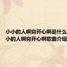 小小的人啊穷开心啊是什么歌(小小的人啊穷开心啊歌曲介绍)