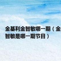 金基利金智敏哪一期（金基利金智敏是哪一期节目）