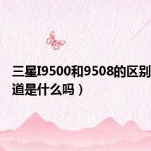 三星I9500和9508的区别(你知道是什么吗)