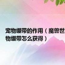 宠物绷带的作用(魔兽世界的宠物绷带怎么获得)