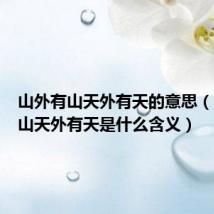 山外有山天外有天的意思（山外有山天外有天是什么含义）