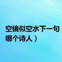 空镜似空水下一句（出自哪个诗人）