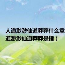 人道渺渺仙道莽莽什么意思(人道渺渺仙道莽莽是指)