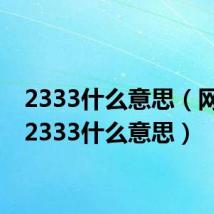 2333什么意思（网络语2333什么意思）