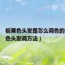 板栗色头发是怎么调色的（板栗色头发调方法）