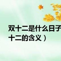 双十二是什么日子（双十二的含义）