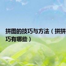拼图的技巧与方法(拼拼图的技巧有哪些)