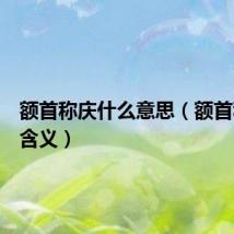 额首称庆什么意思（额首称庆的含义）