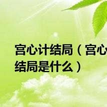 宫心计结局（宫心计大结局是什么）