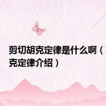 剪切胡克定律是什么啊（剪切胡克定律介绍）