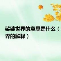 娑婆世界的意思是什么（娑婆世界的解释）