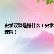 史学双璧是指什么（史学双璧的理解）