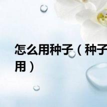 怎么用种子（种子怎么用）