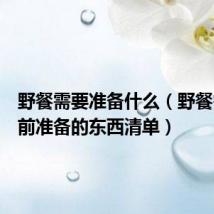 野餐需要准备什么(野餐需要提前准备的东西清单)