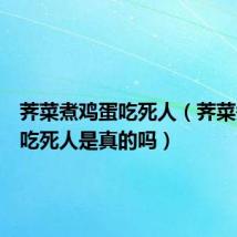 荠菜煮鸡蛋吃死人(荠菜煮鸡蛋吃死人是真的吗)