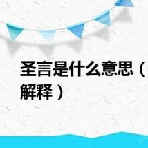 圣言是什么意思（圣言解释）