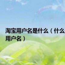 淘宝用户名是什么（什么是淘宝用户名）