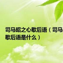 司马昭之心歇后语（司马昭之心歇后语是什么）