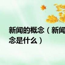 新闻的概念（新闻的概念是什么）