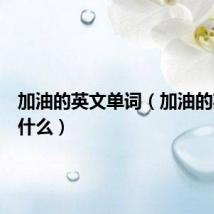 加油的英文单词（加油的英语是什么）