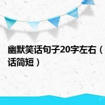 幽默笑话句子20字左右(幽默笑话简短)