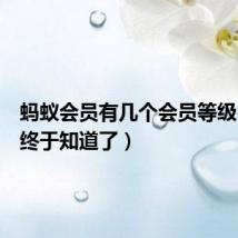 蚂蚁会员有几个会员等级(现在终于知道了)