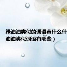 绿油油类似的词语黄什么什么(绿油油类似词语有哪些)