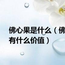 佛心果是什么（佛心果有什么价值）