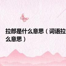 拉郎是什么意思(词语拉郎是什么意思)