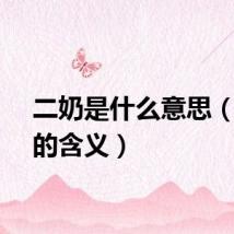 二奶是什么意思（二奶的含义）