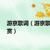 游京歌词（游京歌词欣赏）