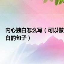 内心独白怎么写(可以做内心独白的句子)