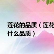 莲花的品质（莲花象征什么品质）