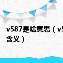 v587是啥意思(v587的含义)