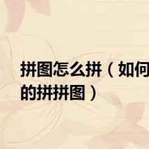 拼图怎么拼（如何快速的拼拼图）