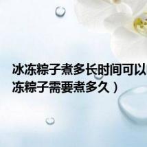 冰冻粽子煮多长时间可以吃（冰冻粽子需要煮多久）