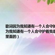 歌词因为我知道有一个人会守护着我(因为我知道有一个人会守护着我是什么歌曲里面的)
