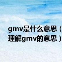 gmv是什么意思(怎么理解gmv的意思)