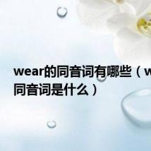 wear的同音词有哪些（wear的同音词是什么）