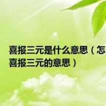 喜报三元是什么意思(怎么理解喜报三元的意思)
